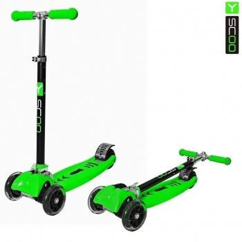 Самокат Y-SCOO MAXI CITY RT Simple Gagarin трансформер — green