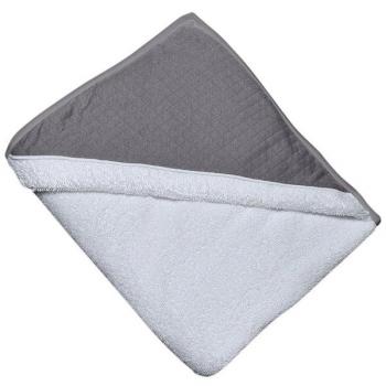 Махровое полотенце-фартук Red Castle Apron Bath Towel (с уголком, от 0 до 36 месяцев) — White-Dark Grey