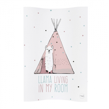 Пеленальный матрасик Ceba Baby W-104, 70 см мягкий без изголовья — Lolly Polly Lama W-104-120-607