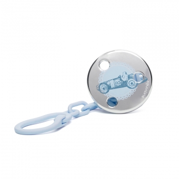 Держатель Suavinex д/пустышки TOY — Голубые машинки