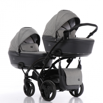 Коляска для двойни 2 в 1 TAKO CORONA LITE DUO slim — TCL-06 DUO slim темно-серый
