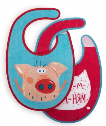 Набор нагрудных фартуков Happy Baby 16012 — pig