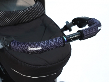 Чехлы Choopie CityGrips на ручки для универсальной коляски длинные — 514 ZigZag Black