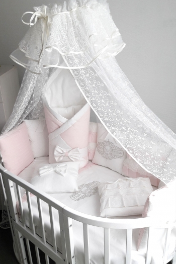 Комплект постельного белья Eco Line Жемчужина (19 предметов) — Розовый