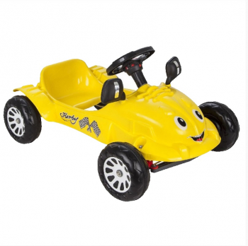 Педальная машина Pilsan "Herby" с сигналом — желтый