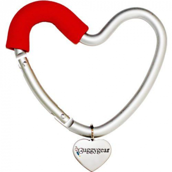 Крепление для сумок Buggygear Сердечко — Silver/Red 2177