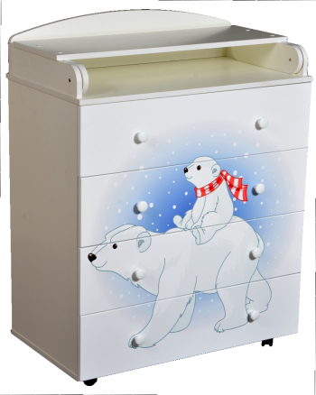 Пеленальный комод Антел Lilu 1 — Белый