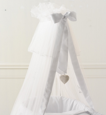 Балдахин Baby Expert Cuore di Mamma — белый/платина