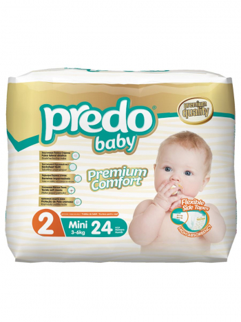 Подгузники Predo Baby Экономичная пачка (24 шт.) № 2 (3-6 кг) мини