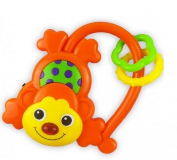 Музыкальная погремушка Обезъянка — Оранжевая