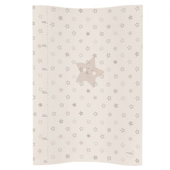 Пеленальный матрасик Ceba Baby W-104, 70 см мягкий без изголовья — Stars beige W-104-066-111