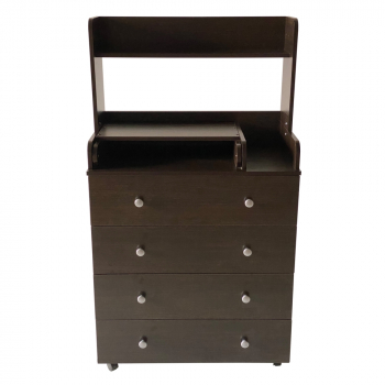 Пеленальный комод Антел Ульяна (1) ЛДСП 800/4 с полкой — Венге