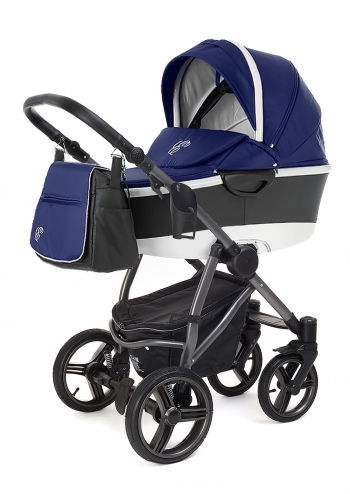 Коляска для новорожденных Esspero Newborn Lux Alu (шасси Graphite) — Navy