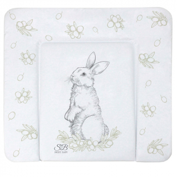 Пеленальный матрасик 80х71 Sweet Baby Foresta Magica — Grigio/oliva (заяц серый/оливковый)