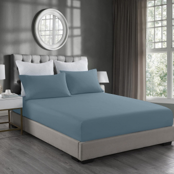 Трикотажная простыня на резинке 160х200х20 — Индиго