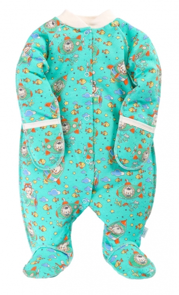 Комбинезон реглан с закрытыми ручками Веселый малыш 