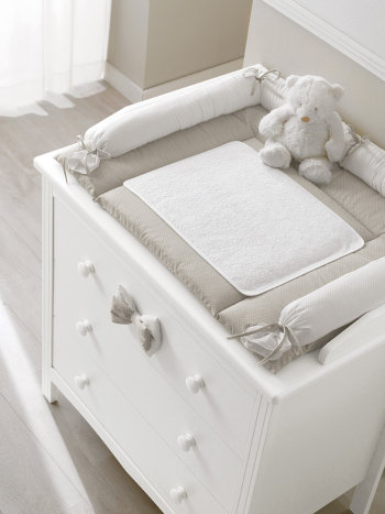 Бортик набивной для тумбы Erbesi Lilli — белый/песочный 