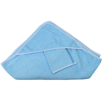 Махровое полотенце с капюшоном Italbaby (100*100 см), мочалка
