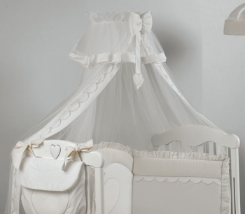 Балдахин с держателем Roman Baby CUORE DI MAMMA — Ivory (Крем)