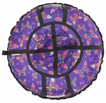 Тюбинг Hubster Люкс Pro Бабочки фиолетовые — во4279-5