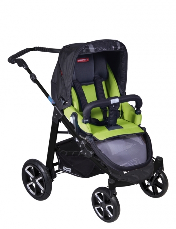 Коляска 2 в 1 Patron Fenix 4C-B (черная рама) — gento kiwi 602