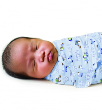 Конверт для пеленания Summer Infant SWADDLEME (размеры S/M) — голубой с транспортом Tuff Trucks (р-р S/M)