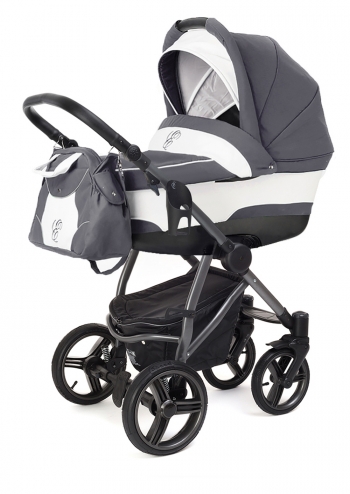 Коляска для новорожденных Esspero Newborn Lux (шасси Graphite) — Grey Lux