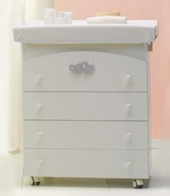 Пеленальный комод Bambolina Soft Mama/Sweet Mama — белый