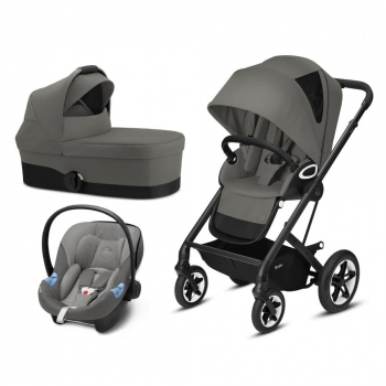 Коляска 3 в 1 Cybex Talos S Lux BLK — Soho Grey