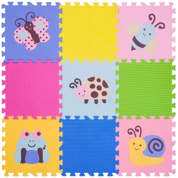 Коврик-пазл 12" с рисунками - NT10 Funkids "Окружающий Мир-10" — 01 / Насекомые