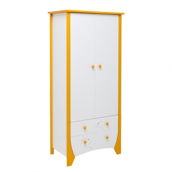 Детский шкаф Papaloni (Папалони) Olivia 650 — Шафран-Белый