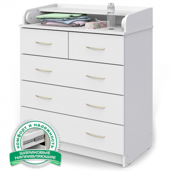 Пеленальный комод Атон Сириус 805 ЛДСП — Белый