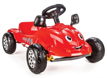 Педальная машина Pilsan "Herby" с сигналом — красный