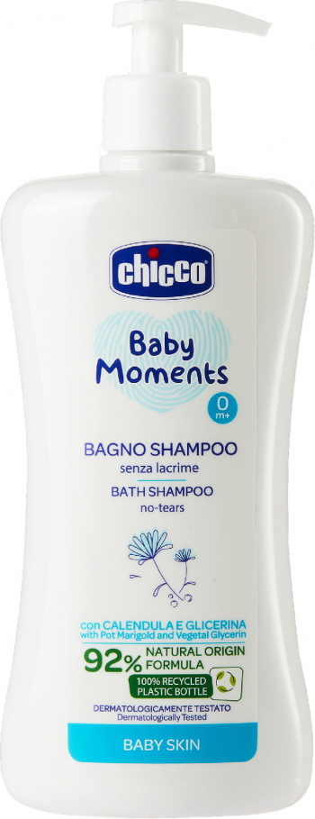 Пена-шампунь без слез Chicco Baby Moments 0м+, 500 мл