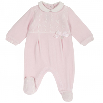 Комбинезон Chicco, принт Бант, для девочек, цвет розовый