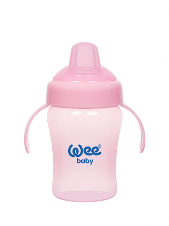 Поильник-Непроливайка WeeBaby с крышкой и ручками , 240 мл — Розовый