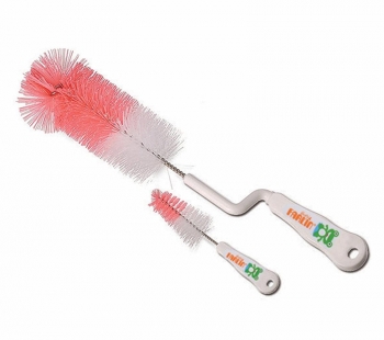 Ершик для мытья бутылочек Farlin, с ершиком для мытья сосок — Розовый