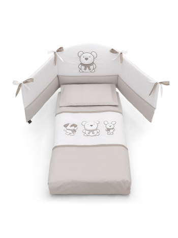 Комплект постельного белья Erbesi Pongo (3 предмета) — Белый/Песочный