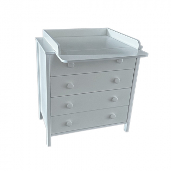 Пеленальный комод КЕДР Adele — Белый/белый