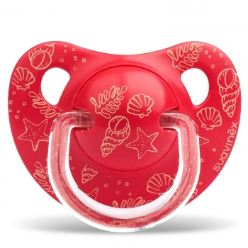 Пустышка Suavinex от 6 до 18 мес. — крас.море