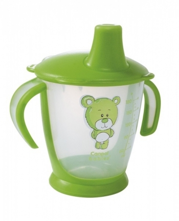 Чашка-непроливайка Canpol Медвежонок 180 мл, 9 + мес., арт. 31/500 — зеленый