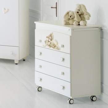 Пеленальный комод с ванночкой Baby Expert Cremino by Trudi — Белый