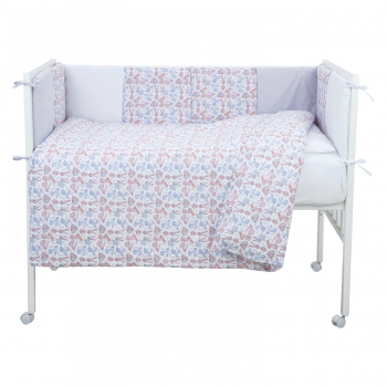 Комплект в кроватку Альма-няня 6 предметов "Подушечки" — зайки NEW