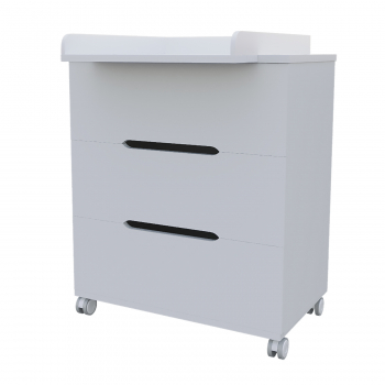 Комод Incanto ANNIKEN ECCO 800/3 со съемным пеленальным столиком, ЛДСП — Белый