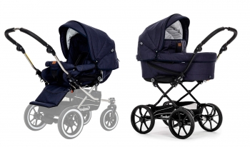Коляска 2 в 1 Emmaljunga Edge Duo Combi Lounge (шасси City Black) — Navy