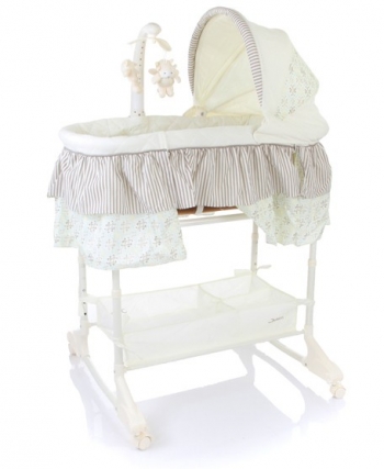 Кроватка-Люлька детская Jetem Sweet Dream (mobile) 3 в 1 — Серый