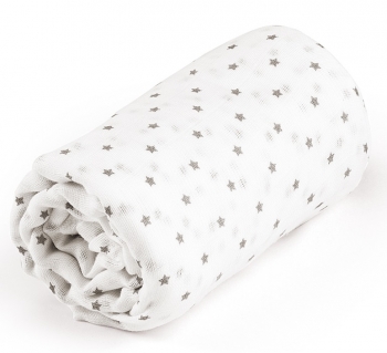 Пеленка муслиновая Happy Baby — gray / little stars