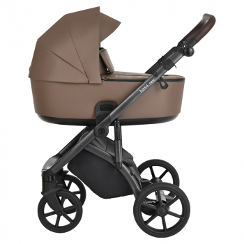 Коляска 3 в 1 Roan Bass Next Кожа — Camel Brown/Black/руч.Коричневый