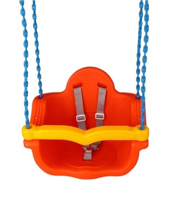 Качели подвесные Pilsan "Джамбо" на цепях в оплетке — оранжевый