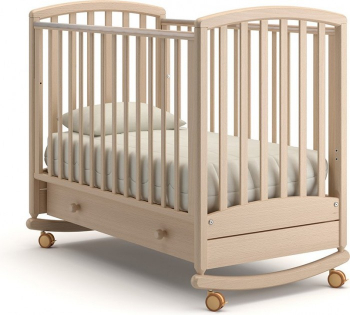 Детская кроватка Gandilyan (Гандылян) Дашенька маятник — выбеленный бук